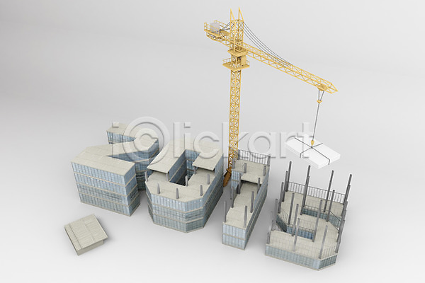 목표 사람없음 3D PSD 편집이미지 2015년 건축 공사 기중기 백그라운드 빌딩 새해 시작 편집