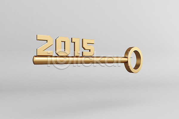 목표 사람없음 3D PSD 편집이미지 2015년 백그라운드 새해 시작 열쇠 잠금 편집 황금