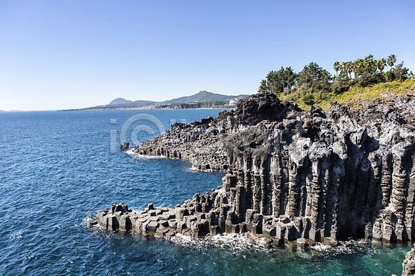 사람없음 JPG 포토 돌(바위) 바다 바위(돌) 야외 여행 제주도 주간 주상절리 풍경(경치) 한국
