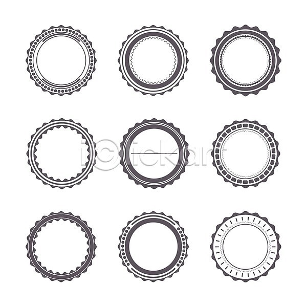 EPS 아이콘 일러스트 해외이미지 그래픽 디자인 라벨 모노그램 물개 배지 복고 사인 세트 수집 수확 스타일 심볼 엘리먼트 옛날 우표 원형 웹 프레임 해외202004 회색 휘장 힙스터