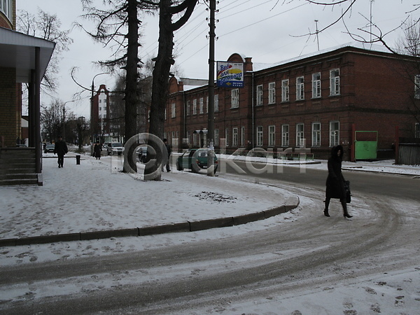 추위 사람없음 JPG 포토 해외이미지 가을(계절) 건물 건축양식 도로 도시 러시아 역사 주택 창조 해외202004