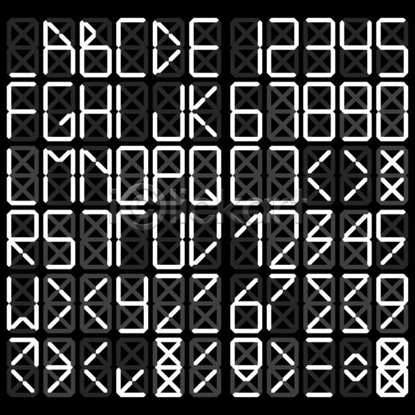 사람없음 EPS 일러스트 해외이미지 기호 대문자 디자인 디지털 세트 숫자 알파벳 영어 전자 조합형타이포 타이포그라피 플랫 해외202004 화살표 흰색