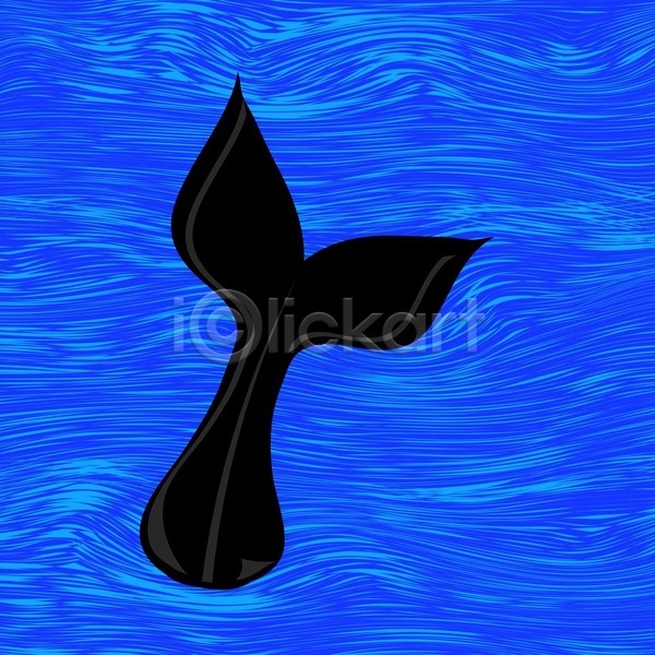 사람없음 EPS 일러스트 해외이미지 고래 꼬리 바다 파란색 해외202004