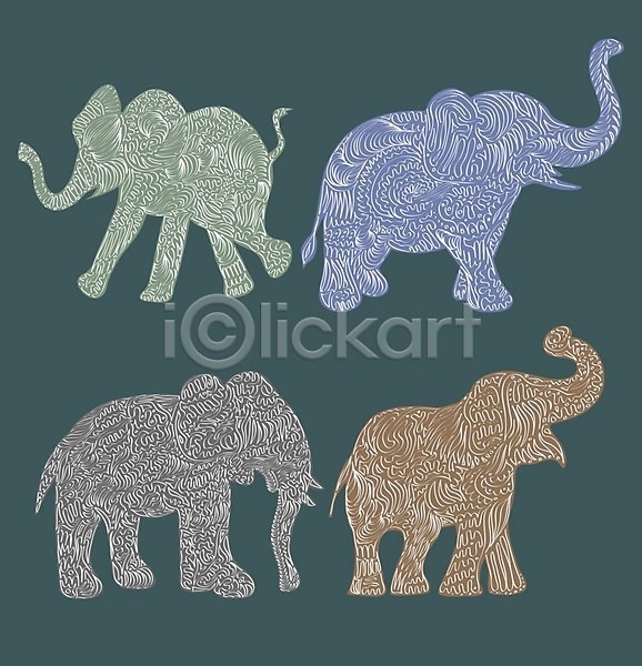 만족 EPS 일러스트 해외이미지 고립 공상 그리기 그림 꽃무늬 동물 사파리 손그림 스타일 아프리카 야생동물 자연 장식 코끼리 클립아트 해외202004