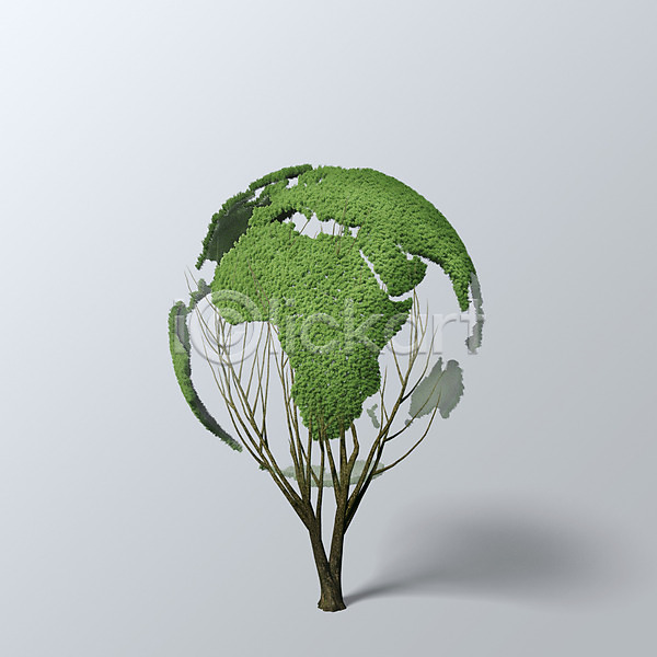 사람없음 3D PSD 편집이미지 나무 나뭇가지 식물 오브젝트 지구본 지도 초록색 컬러