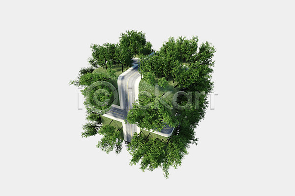 사람없음 3D PSD 편집이미지 그린캠페인 나무 녹지 도로 식물 자연보호 잔디 초원(자연)