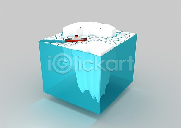 사람없음 3D PSD 편집이미지 3D소스 그래픽 남극 물 배(교통) 백그라운드 얼음 컴퓨터그래픽