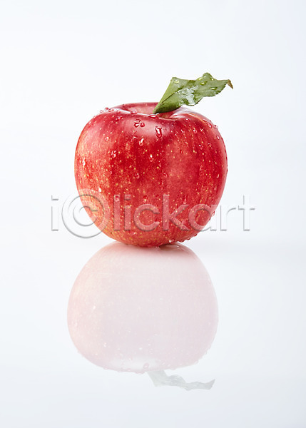 사람없음 JPG 포토 과일 백그라운드 빨간색 사과(과일) 스튜디오촬영 실내 컬러 한개