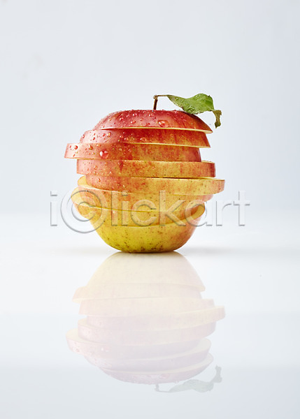 사람없음 JPG 포토 과일 백그라운드 사과(과일) 스튜디오촬영 실내 조각 조각(피스) 한개
