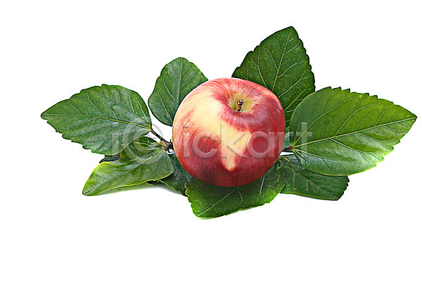 사람없음 JPG 포토 해외이미지 건강 고립 과일 백그라운드 빨간색 사과 음식 잎 초록색 해외202004 흰색