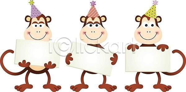 러블리 축하 행복 EPS 일러스트 해외이미지 고립 그래픽 동물 동물상 라벨 만화 방 사인 생일 스크랩북 야생동물 엘리먼트 원숭이 자연 장식 초대 축제 클립아트 파티 해외202004 해외일러스트