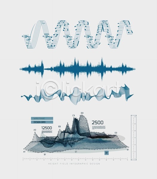 사람없음 EPS 일러스트 해외이미지 볼륨 사운드웨이브 소리 스테레오 음악 이퀄라이저 파란색