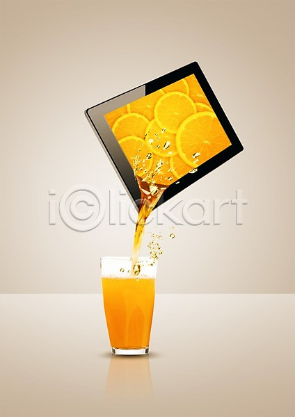 사람없음 PSD 편집이미지 과일 단면 붓기 오렌지 오렌지주스 요식업 음료 음식 주스 컵 태블릿 편집