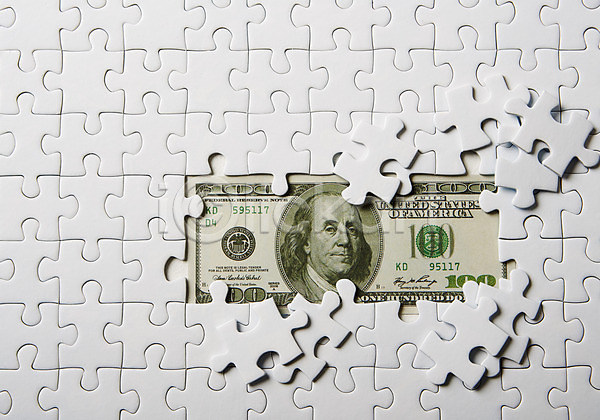 사람없음 JPG 포토 경제 금융 달러 배경화면 백그라운드 비즈니스 스튜디오촬영 조각 조각(피스) 지폐 퍼즐