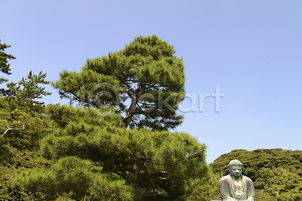 사람없음 JPG 포토 나무 부처 불교 불상 사찰 숲 식물 야외 일본 일본문화 일본전통 전통 조형물 종교 종교시설 주간 풍경(경치) 하늘