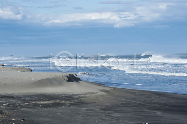 사람없음 JPG 포토 구름(자연) 모래사장 바다 야외 자연 주간 파도 풍경(경치) 하늘 해변