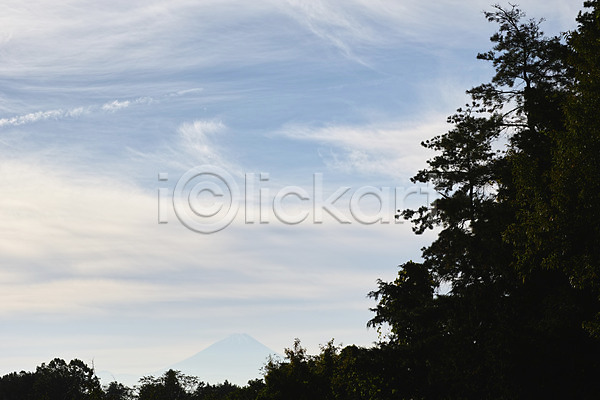 사람없음 JPG 포토 구름(자연) 나무 산 식물 야외 일본 자연 주간 풍경(경치) 하늘 해외풍경 후지산