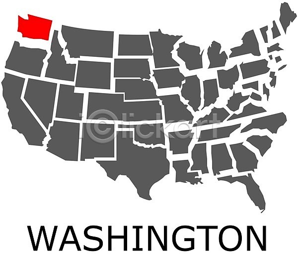 EPS 실루엣 일러스트 해외이미지 고립 기록 디자인 모양 미국 백그라운드 북쪽 빨간색 사인 심볼 여행 워싱턴 윤곽 지도 지리 컨셉 해외202004 회색 흔적(자국) 흰색
