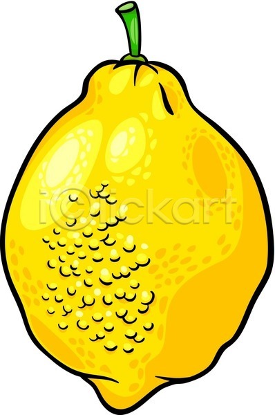사람없음 EPS 일러스트 해외이미지 그림 노란색 레몬 해외202004