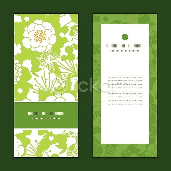 화려 사람없음 EPS 일러스트 해외이미지 꽃 꽃무늬 디자인 배너 세트 스타일 초록색 패턴 프레임 해외202004