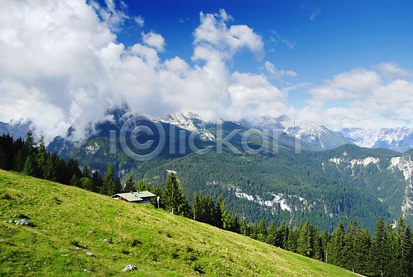 사람없음 JPG 포토 해외이미지 구름(자연) 농장 도로 독일 등산 방법 산 숲 시골 알프스 언덕 여행 오스트리아 절정 주택 풍경(경치) 하늘 하이킹 해외202004