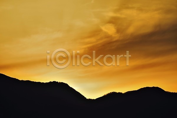 사람없음 JPG 실루엣 포토 구름(자연) 노을 산 야외 일몰 자연 풍경(경치) 하늘