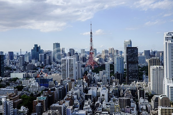 사람없음 JPG 포토 건축물 구름(자연) 도시 도시풍경 도심 도쿄 빌딩 야외 일본 주간 탑 풍경(경치) 하늘 해외풍경