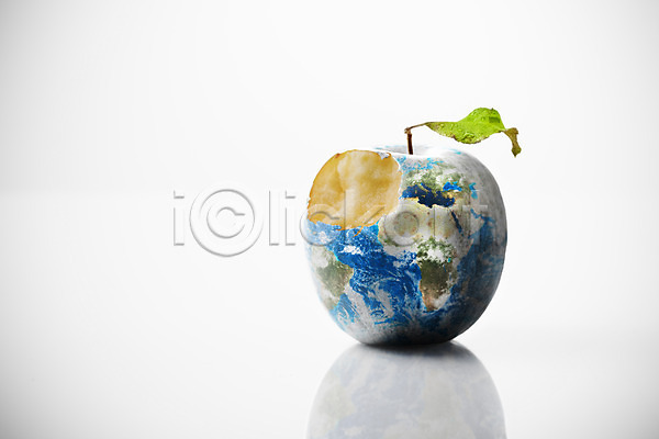 환경오염 사람없음 3D JPG 편집이미지 과일 백그라운드 사과(과일) 스튜디오촬영 실내 오염 지구 편집 환경