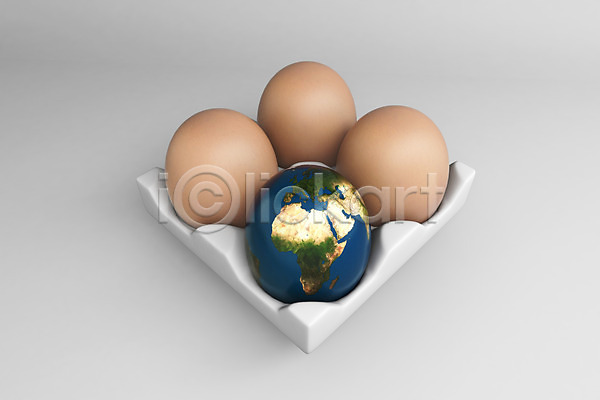 사람없음 3D JPG 편집이미지 계란 계란판 백그라운드 스튜디오촬영 실내 오브젝트 지구 편집 환경
