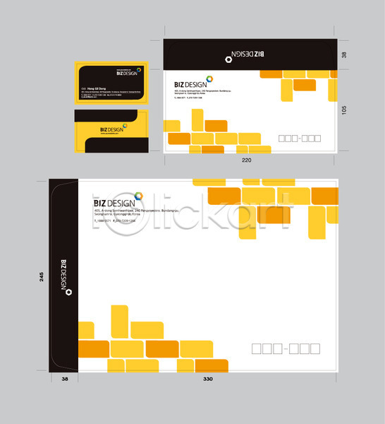 사람없음 AI(파일형식) 명함템플릿 봉투템플릿 템플릿 노란색 도형 명함 무늬 문양 봉투 비즈디자인 사각형 서류봉투 세트 우편봉투 이미지템플릿 직사각형 컬러 패키지 편지봉투