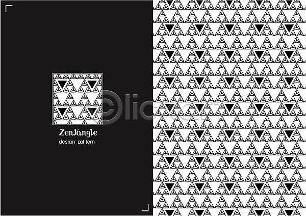 사람없음 AI(파일형식) 일러스트 흑백 도형 문양 백그라운드 삼각형 젠탱글 컬러 패턴 패턴백그라운드