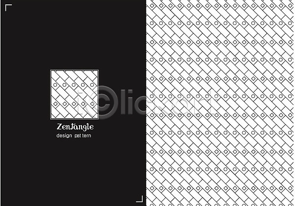 사람없음 AI(파일형식) 일러스트 흑백 도형 문양 백그라운드 사각형 선 젠탱글 컬러 패턴 패턴백그라운드