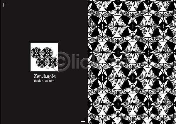 사람없음 AI(파일형식) 일러스트 흑백 문양 백그라운드 젠탱글 컬러 패턴 패턴백그라운드