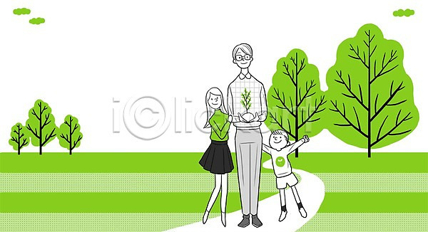 환경보전 남자 사람 성인 어린이 여자 PSD 일러스트 가족 나무 묘종 백그라운드 새싹 식물 자연 자연보호 초원(자연) 환경