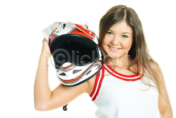 기쁨 보호 위험 청춘(젊음) 행복 여자 한명 JPG 포토 해외이미지 고립 머리 미소(표정) 백그라운드 빨간색 속도 스포츠 승차 안전 오토바이 운동 운동선수 웃음 자전거 잡기 컬러풀 해외202004 헬멧 흰색