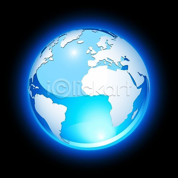 EPS 일러스트 해외이미지 검은색 대륙 백그라운드 세계 아프리카 여의주 유럽 지구 지구본 지도 크리스탈 파란색 해외202004 행성 후광