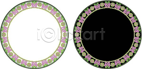 EPS 일러스트 해외이미지 나비 디자인 선 스타일 엘리먼트 원형 장식 컬러풀 패턴 프레임 해외202004 해외일러스트