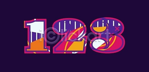 아이디어 EPS 일러스트 해외이미지 1 2 3 계산 단계 단어 미술 수학 카운트 컨셉 타이포그라피 테마 해외202004 해외일러스트