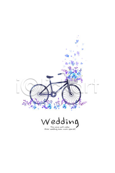 감성 사랑 축하 행복 사람없음 PSD 카드템플릿 템플릿 결혼 꽃 수채화(물감) 식물 심플 자전거 청첩장 초대장 캘리그라피