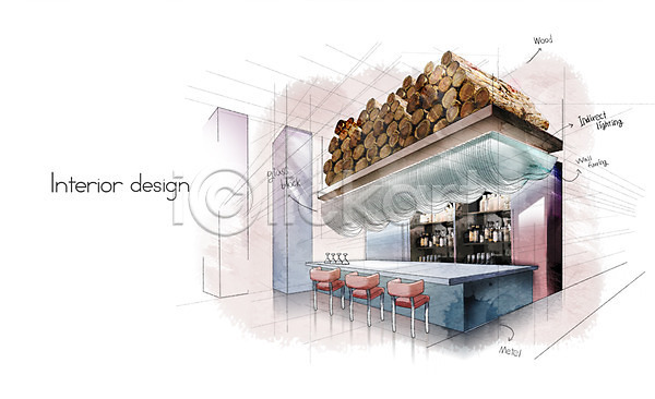 분석 사람없음 PSD 일러스트 공간 나무조각 디자인 바 백그라운드 선술집 술집 스케치 실내 의자 인테리어 장작 조명 탁자