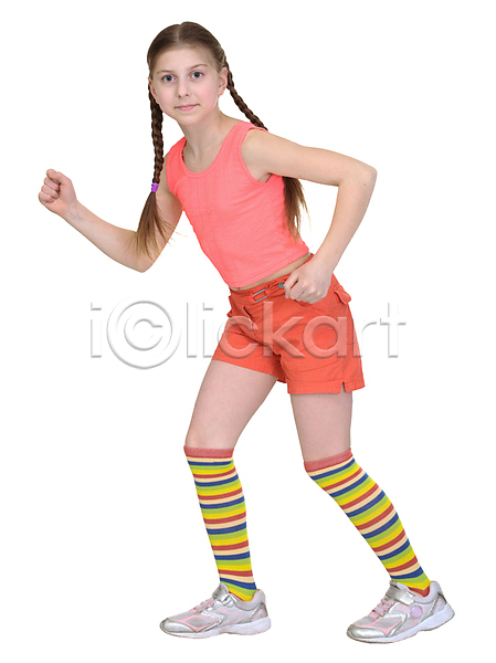 활발 10대 여자 한명 JPG 포토 해외이미지 걷기 고립 달리기 마라톤 모바일 세로 셔츠 스포츠 운동 운동가 티셔츠 해외202004 흰색