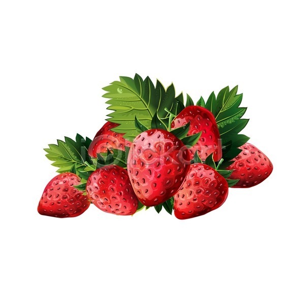 EPS 일러스트 해외이미지 과일 딸기 빨간색 해외202004