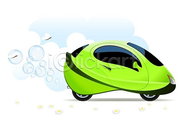 미래 EPS 일러스트 해외이미지 가스 거품 고립 교통시설 디자인 산업 생태계 생태학 수소 에너지 운전 자동 자동차 초록색 컨셉 해외202004 환경 흰색
