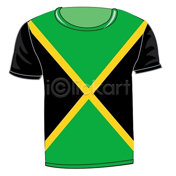 EPS 일러스트 해외이미지 검은색 깃발 사인 섬 심볼 자메이카 직물 초록색 카리브해 티셔츠 해외202004 흰배경