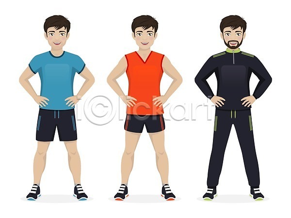 남자 성인 소년 EPS 일러스트 해외이미지 건강 고립 달리기 디자인 만화 스포츠 연습 옷 운동 운동복 캐릭터 플랫 해외202004