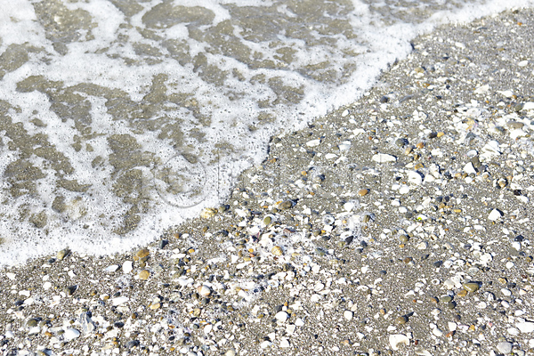 사람없음 JPG 포토 돌(바위) 모래 모래사장 물거품 바다 백그라운드 야외 자연 조약돌 주간 파도 풍경(경치) 해변