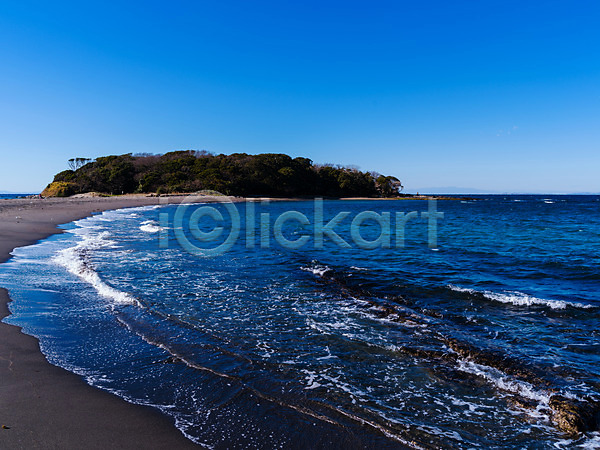 사람없음 JPG 포토 모래사장 바다 섬 야외 자연 주간 파도 풍경(경치) 하늘 해변