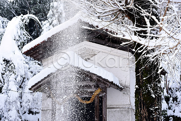 사람없음 JPG 포토 건축물 겨울 겨울풍경 계절 나무 날리기 눈(날씨) 눈발 식물 아시아 야외 일본 일본문화 일본전통 전통 주간 창고 풍경(경치) 해외풍경
