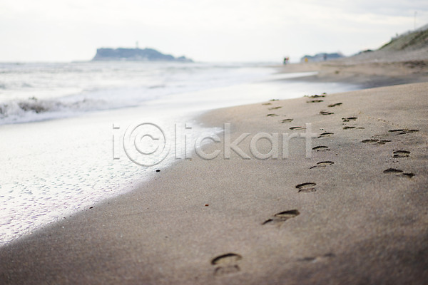 사람없음 JPG 아웃포커스 포토 모래 모래사장 바다 발자국 섬 야외 자연 주간 풍경(경치) 해변