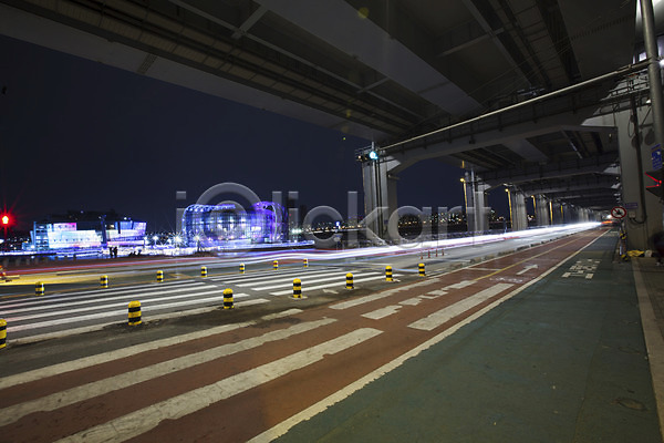 사람없음 JPG 포토 도로 반포대교 빛 서울 세빛섬 야간 야경 야외 잔상 풍경(경치) 한강 한국 횡단보도